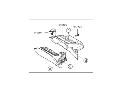 Kia 84510E4000GA6 Glove Box Assembly