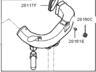 2006 Kia Rondo Air Intake Coupling - 282101D110