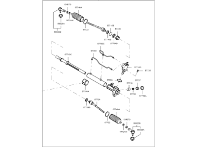 Kia Spectra Rack And Pinion - 577002F101