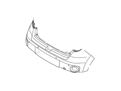 Kia 86611E4200 Rear Bumper Cover