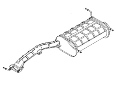 2002 Kia Sportage Muffler - 0K07F40100A