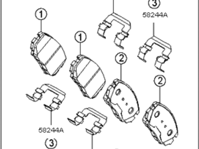 Kia Amanti Brake Pad Set - 583023FA00