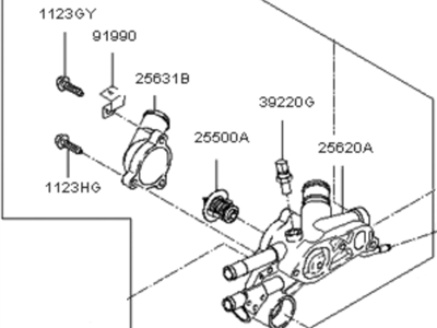 Kia 2560025003 Control Assembly-COOLANT