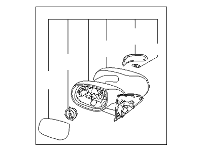 Kia 876101M005 Outside Rear View Mirror Assembly, Left