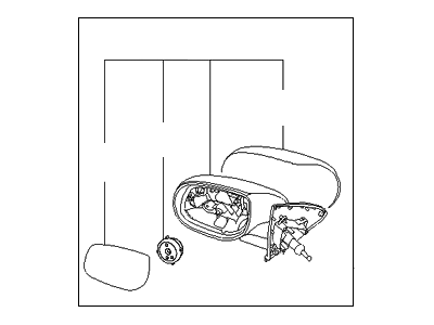 2011 Kia Forte Koup Car Mirror - 876201M000