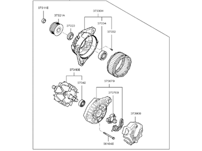 Kia 373002E230 Alternator Assembly