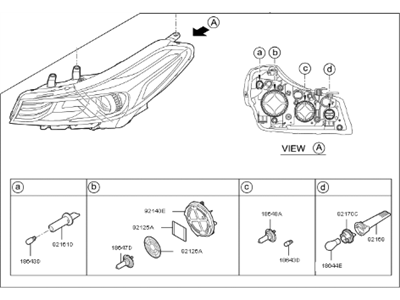 Kia Forte Koup Headlight - 92101A7211