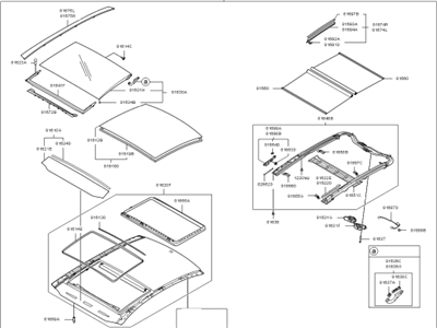 Kia 816004C100APU Sunroof Assembly