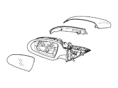 Kia 87610A8040 Outside Rear View Mirror Assembly, Left
