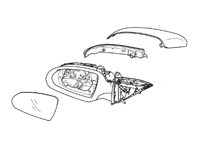 Kia 87620A8050 Outside Mirror Assembly