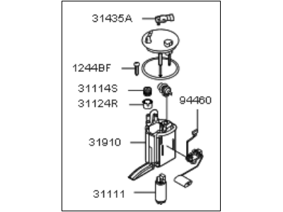 2009 Kia Rondo Fuel Sending Unit - 311101D500