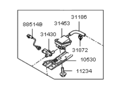 2011 Kia Rondo Canister Purge Valve - 314531D500