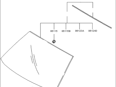 2007 Kia Amanti Windshield - 861103F700