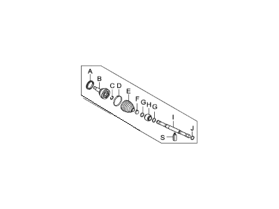 Kia 495912K000 Joint Set-Outer,RH