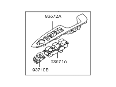 Kia Rondo Power Window Switch - 935701D2023W