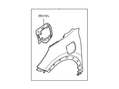 Kia 66310G5500 Panel Assembly-Fender,LH