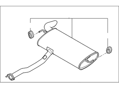 Kia 287003W750 Main Muffler Assembly