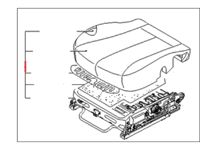 Kia 881004D274AGX Cushion Assembly-Front Seat