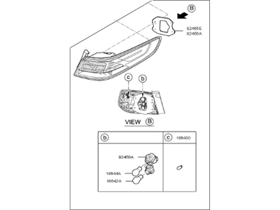 Kia Optima Back Up Light - 92402D4230