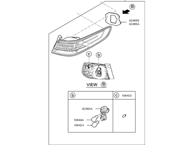 Kia 92401D4290 Lamp Assembly-Rear Combination