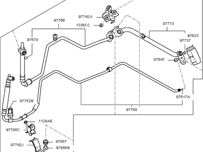 Kia 977752E100 Suction & Liquid Tube Assembly