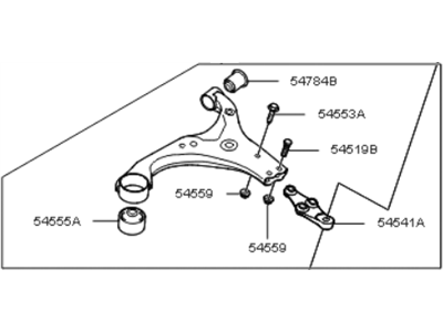 2009 Kia Optima Control Arm - 545012G001