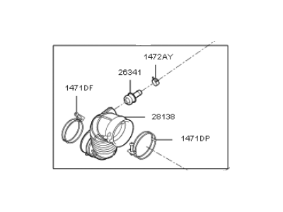 2017 Kia Rio Air Intake Coupling - 281403X000