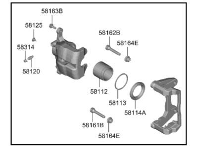 Kia EV6 Brake Caliper - 58190GIA00