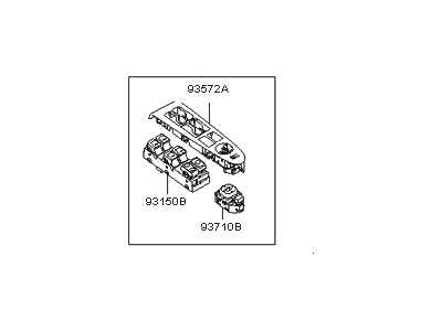 Kia 935703W600GAH Power Window Main Switch Assembly