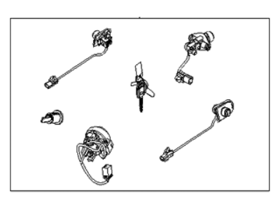 Kia 819051F311 Lock Key & Cylinder Set