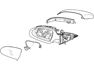 Kia 87620D5000 Outside Rear View Mirror Assembly, Right