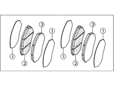 Kia 581013EU03 Pad Kit-Front Brake