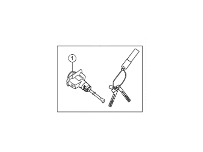 Kia 81905D9150 Lock Key & Cylinder Set