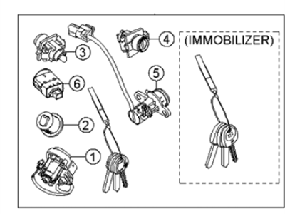 2007 Kia Optima Ignition Lock Assembly - 819052G011