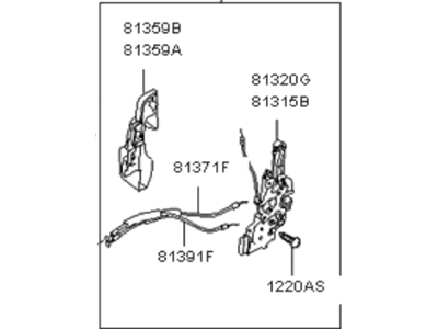 2007 Kia Rondo Door Lock - 813101D060