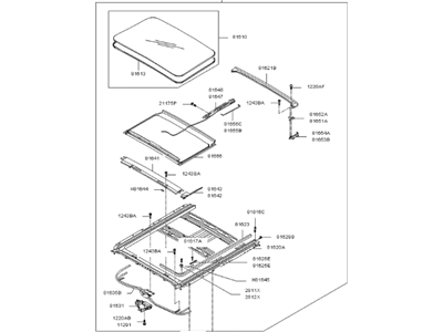 Kia 816003E012AFC Sliding Sunroof Assembly