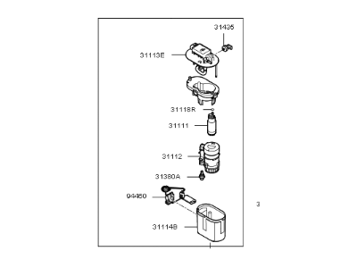 2019 Kia Optima Hybrid Fuel Sending Unit - 31110E6800