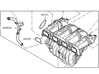 Kia 283102G800 Manifold Assembly-Intake