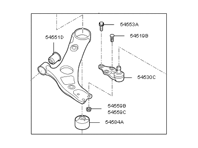 2011 Kia Optima Control Arm - 545013S100