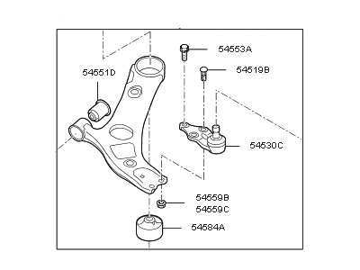 2012 Kia Optima Control Arm - 545003S100