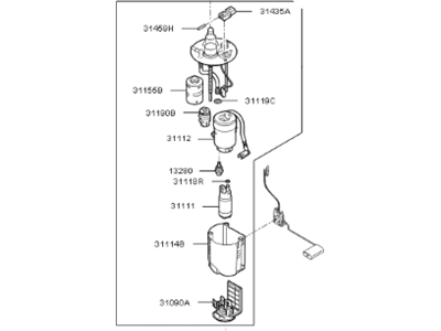 Kia 31110B2550 Fuel Pump Complete