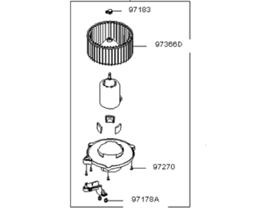 Kia 971132E300 Motor & Fan Assembly-A/C