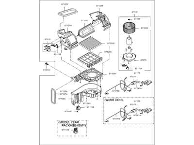 2010 Kia Sportage Blower Motor - 971061F150