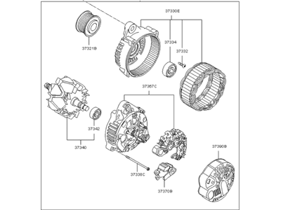 2011 Kia Sportage Alternator - 373002G400