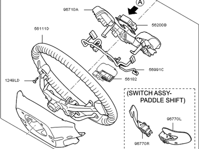 Kia Steering Wheel - 561003R668BG2