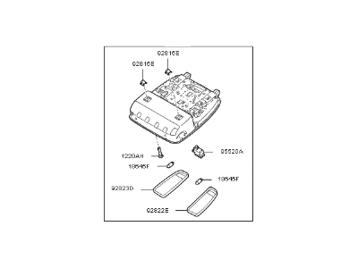 Kia 92820B2230BF3 Lamp Assembly-Overhead Console