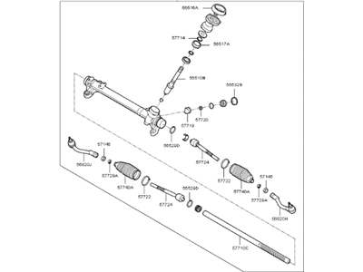 Kia 56500G0000 Gear Assembly-Steering