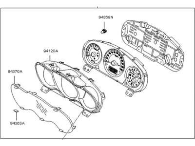 Kia 940232G733 Cluster Assembly-Instrument