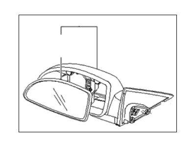 2007 Kia Amanti Car Mirror - 876103F660