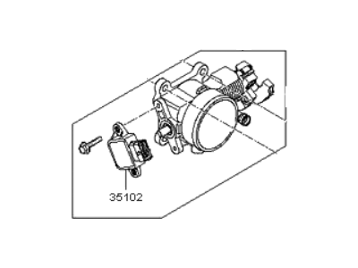 2009 Kia Spectra5 SX Throttle Body - 3510023701